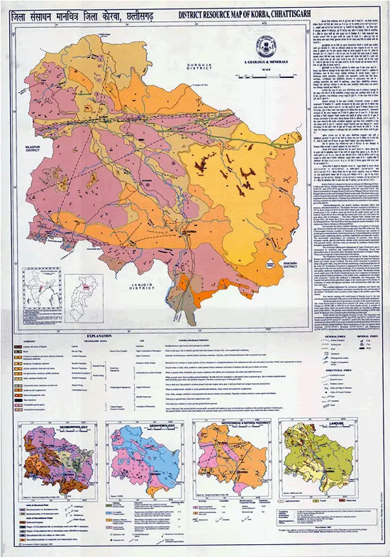 District Resource Map of Korba Image Taken from https://employee.gsi.gov.in/cs/groups/public/documents/document/b3zp/mti2/~edisp/dcport1gsigovi126563.gif