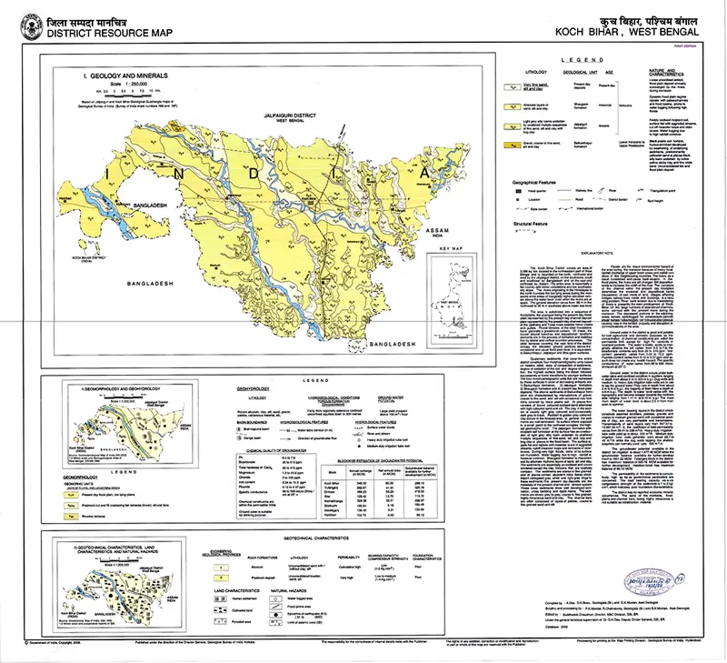 District Resource Map of Coochbehar Image Taken from https://employee.gsi.gov.in/cs/groups/public/documents/document/b3zp/mti2/~edisp/dcport1gsigovi126749.gif