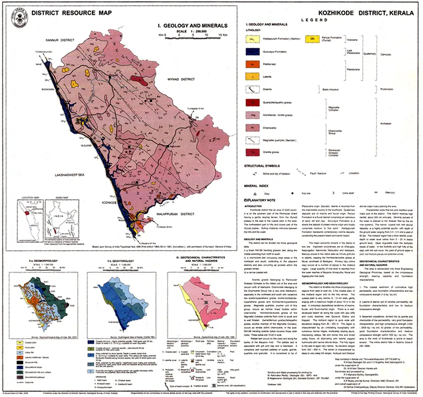 District Resource Map of Kozhikode Image Taken from https://employee.gsi.gov.in/cs/groups/public/documents/document/b3zp/mti2/~edisp/dcport1gsigovi126757.gif