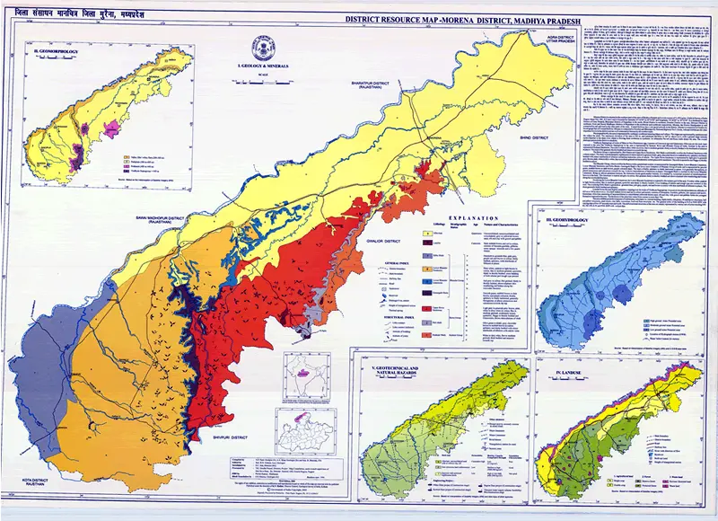 District Resource Map of Morena Image Taken from https://employee.gsi.gov.in/cs/groups/public/documents/document/b3zp/mti2/~edisp/dcport1gsigovi126786.gif