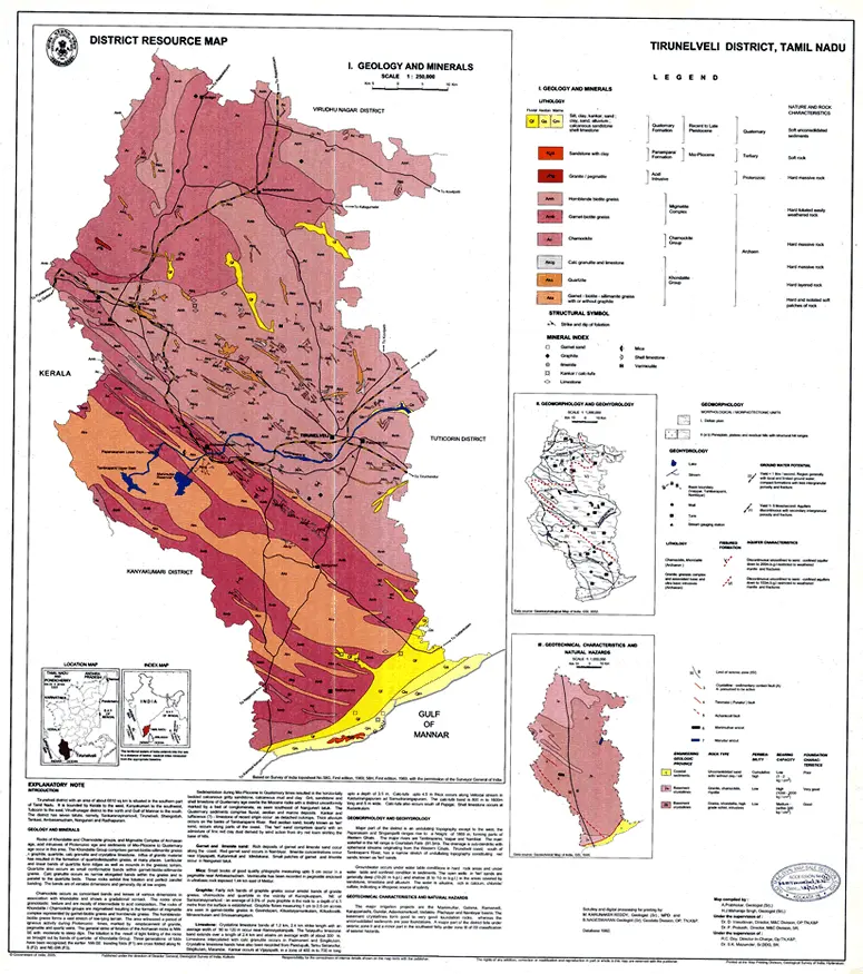 District Resource Map of Tirunelveli Image Taken from https://employee.gsi.gov.in/cs/groups/public/documents/document/b3zp/mti2/~edisp/dcport1gsigovi126886.gif