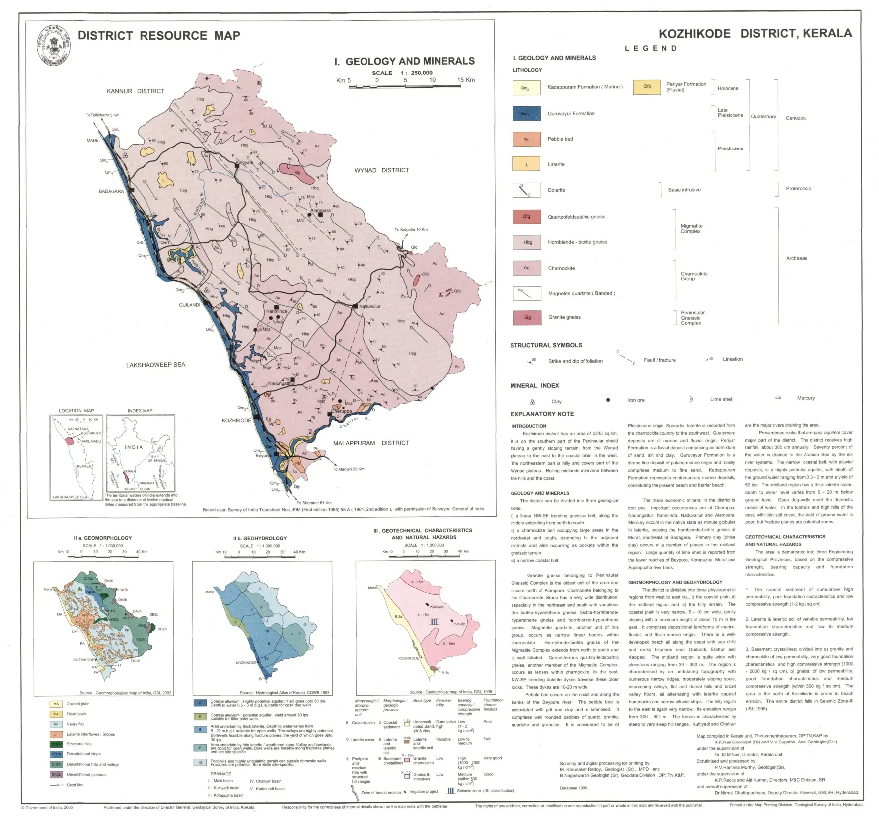 District Resource Map of Kozhikode Image Taken from https://employee.gsi.gov.in/cs/groups/public/documents/document/b3zp/odmx/~edisp/dcport1gsigovi831617.jpg